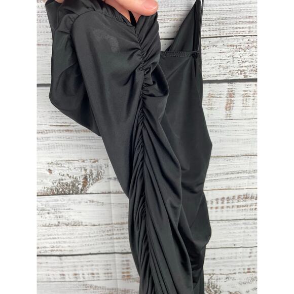 Missguided Slinky Ruched Bust Cami Mini Dress Black NEW US 6 Formal Dance - Picture 7 of 8